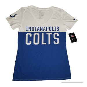 Indianapolis Colts Nike Tee NFL blue & white T shirt Womens Medium NEW
